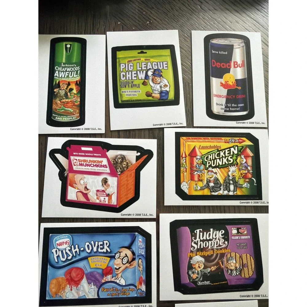 Wacky Packages supermarket‎ Parody Stickers Lot 17 2008 T.S.E. Inc Satirical
